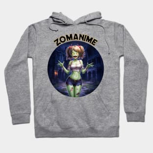 Zombie Anime girl, ZOMANIME cute monster kawaii anime tee Hoodie